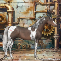 Horse Color:Silver Black Tobiano 