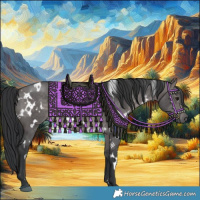 Horse Color:Platinum White Spotted Brown Dun