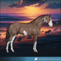 Horse Color:White Spotted Liver Red Dun Rabicano 