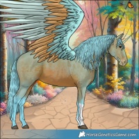 Horse Color:Watercolor Bay Appaloosa 