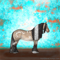 Horse Color:White Spotted Brown Dun 