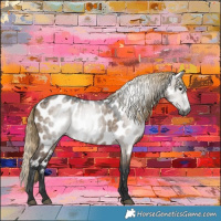 Horse Color:Gray Liver Red Dun Near Leopard Brindle 