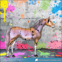 Horse Color:Void Watercolor Plaid  White Spotted Liver Red Onyx 