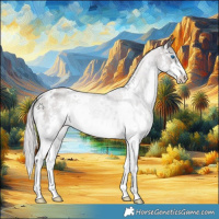 Horse Color:Platinum White Spotted Chocolate Palomino Sabino Splash 