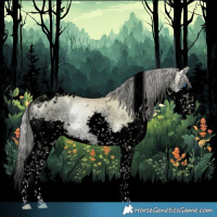 Horse Color:Void Watercolor Cremello Onyx Splash Tobiano 