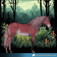 Horse Color:Void Watercolor Liver Chestnut Tobiano 