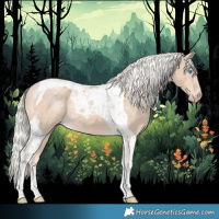Horse Color:Cremello Mushroom Tobiano