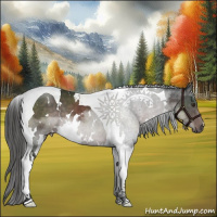 Horse Color:Platinum White Spotted Liver Chestnut Tobiano 