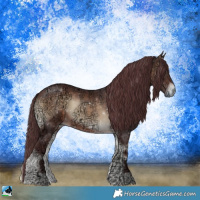 Horse Color:Chocolate Brown Ice Onyx Sabino Rabicano 