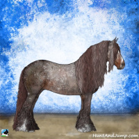 Horse Color:Chocolate Brown Ice Sabino Rabicano 