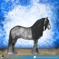 Horse Color:Brown Chinchilla Ice Onyx Rabicano