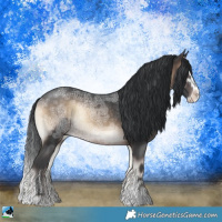 Horse Color:Brown Ice Onyx Sabino Rabicano