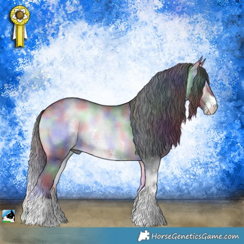 Horse Color:Nacre Brown Chinchilla Onyx Sabino Rabicano 