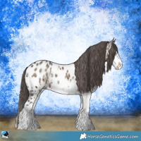 Horse Color:Brown Ice Onyx Sabino Near Leopard 