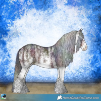 Horse Color:Nacre White Spotted Brown Ice Splash Rabicano