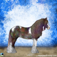Horse Color:Nacre Chocolate Brown Chinchilla Ice Sabino Tobiano 