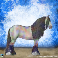 Horse Color:Nacre Grullo Chinchilla Sabino Rabicano 