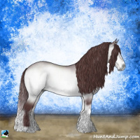 Horse Color:Chocolate Brown Chinchilla Onyx Tobiano 