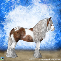 Horse Color:Silver Brown Ice Sabino Splash Tobiano Rabicano 