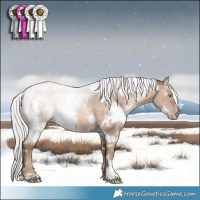 Horse Color:White Spotted Silver Brown Pearl Dun Mushroom 
