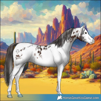 Horse Color:White Spotted Brown Tobiano Appaloosa 