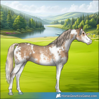 Horse Color:White Spotted Chocolate Palomino 