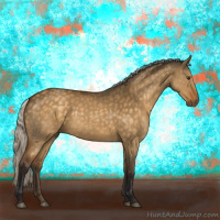 Horse Color:Silver Buckskin Dun 