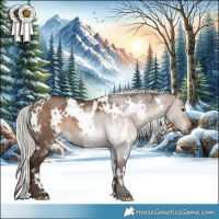 Horse Color:White Spotted Silver Brown Dun Mushroom 