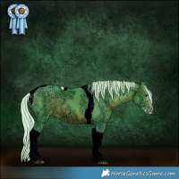 Horse Color:Watercolor Silver Brown Ice Sabino Tobiano 