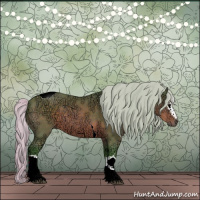 Horse Color:Watercolor White Spotted Silver Brown Ice Tobiano