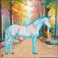 Horse Color:Thunderstruck Watercolor Palomino Dun Tobiano 