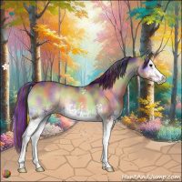 Horse Color:Painted Nacre White Spotted Bay Onyx 