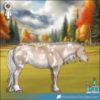 Horse Color:White Spotted Silver Grullo Pearl Mushroom