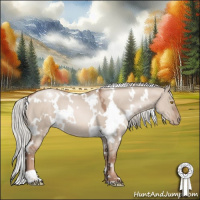 Horse Color:White Spotted Silver Grullo Pearl Mushroom 
