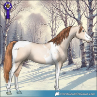 Horse Color:White Spotted Classic Champagne Pearl Dun Tobiano 