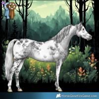 Horse Color:White Spotted Silver Black Chinchilla Splash Tobiano 