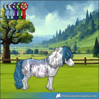 Horse Color:Watercolor White Spotted Brown 