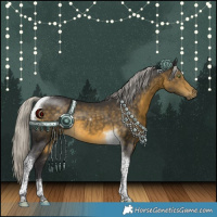 Horse Color:Silver Buckskin Tobiano 
