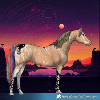 Horse Color:Painted Watercolor Bay Ice Tobiano 