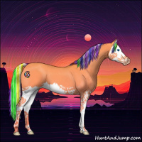 Horse Color:Painted Silver Amber Cream Champagne Dun Splash 