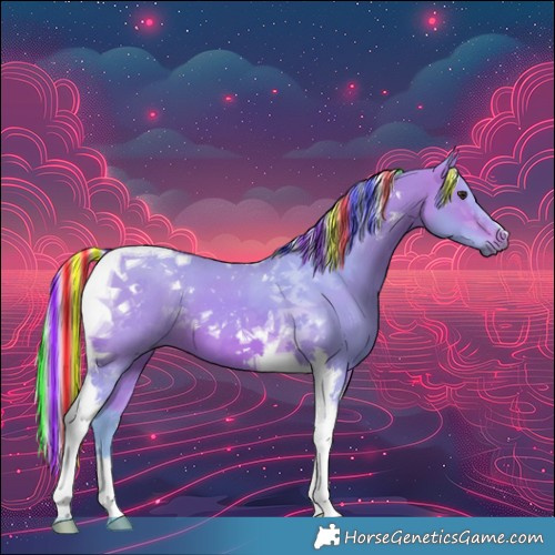 Horse Color:Painted Watercolor Silver Bay Tobiano 