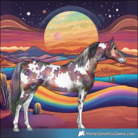 Horse Color:Nacre White Spotted Bay Onyx 