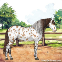 Horse Color:White Spotted Buckskin Dun Appaloosa 