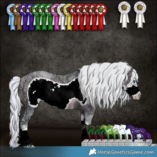 Horse Color:Watercolor Silver Buckskin Ice Pearl Sabino Frame 