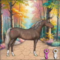 Horse Color:Silver Black Rabicano