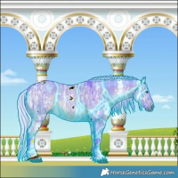 Horse Color:Thunderstruck Watercolor White Spotted Silver Brown Chinchilla Ice Dun