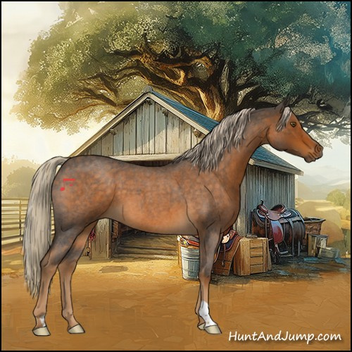 Horse Color:Chocolate Palomino Roan 