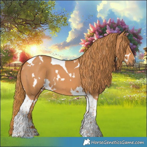 Horse Color:White Spotted Chestnut Tobiano 