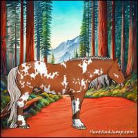 Horse Color:White Spotted Silver Bay 