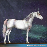 Horse Color:Nacre White Spotted Silver Black Tobiano 
